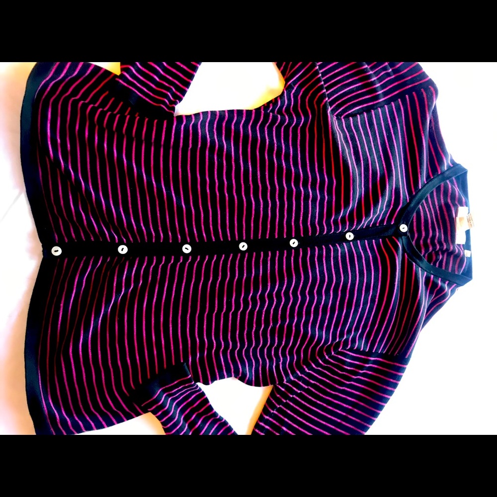 Pink and Black Cardigan 100% Silk
